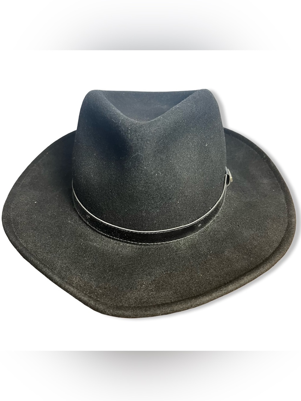 Pendleton 100% Wool Black‎ Cowboy Hat Leather Band Vintage Unisex